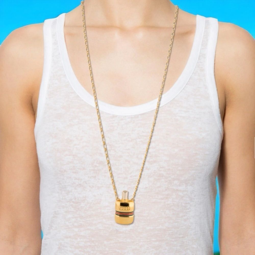 Gucci Vintage Gold Pendant Perfume Necklace - Picture 4 of 8